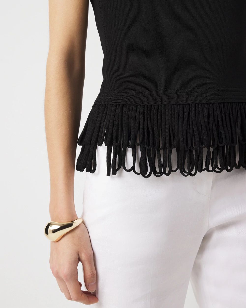 ニット/セーター leinwande Fringe Knit Tank Top / Black スタッフの購入品紹介！】LEINWANDE(ラインヴァンド) / Fringe